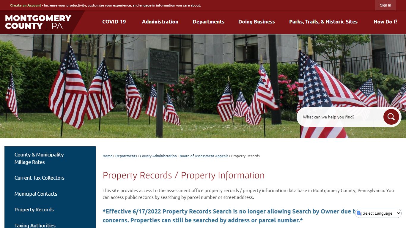 Property Records / Property Information | Montgomery County, PA ...